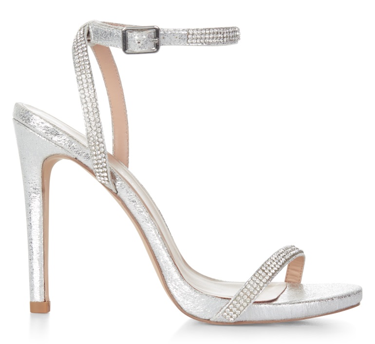 new look silver diamante shoes